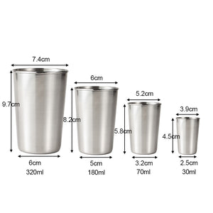 1 Pcs New Stainless Steel Metal Cup